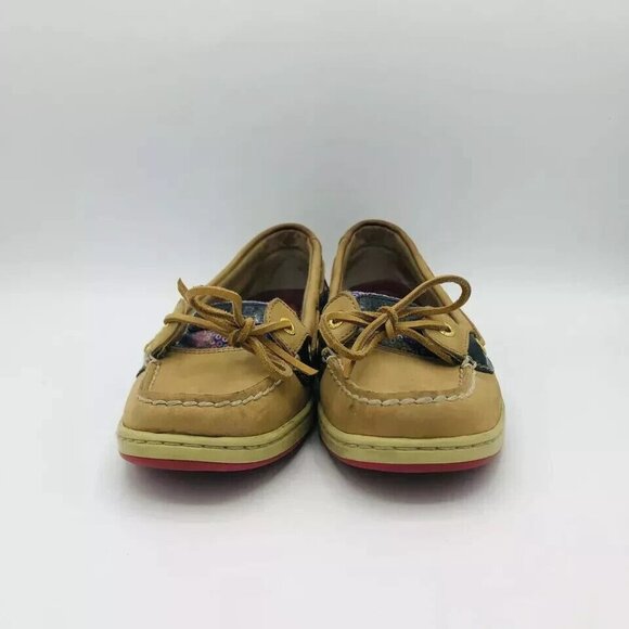 Sperry Top Sider Womens Shoes Size 6.5 M Tan Boat Shoe Angelfish Colorful Pink - Picture 3 of 11